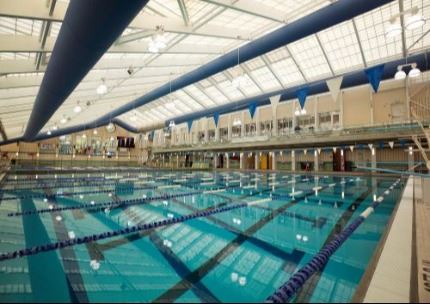 View of competition pool at Aquatic Center