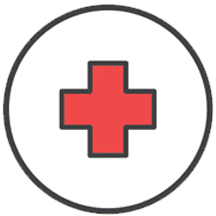 Red plus sign icon